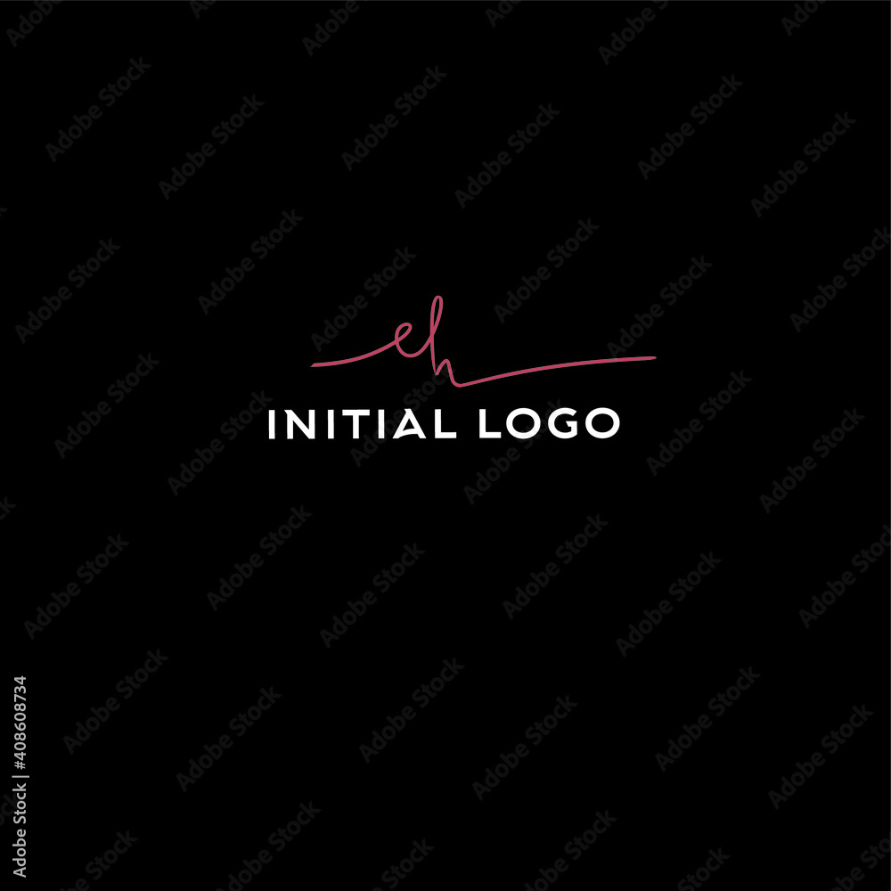 EH handwritten logo for identity