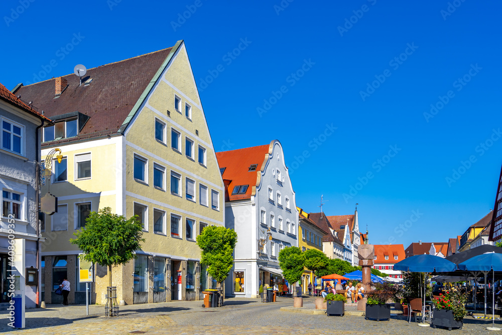 Marktplatz, Guenzburg, Bayern, Deutschland 