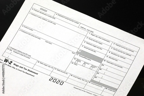 Wallpaper Mural Wage and Tax Statement (form W-2) of the IRS Torontodigital.ca