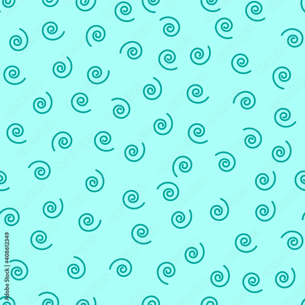 Abstract spiral pattern with hand drawn spirals. Cute vector spiral pattern. spiral pattern for fabric, wallpapers