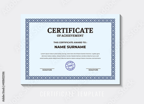 Illustration vector graphic of certificate, for certificate template, certification, certificate award, certificate work, medallion, etc