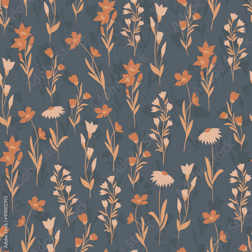 Seamless repeating pattern of flowers
