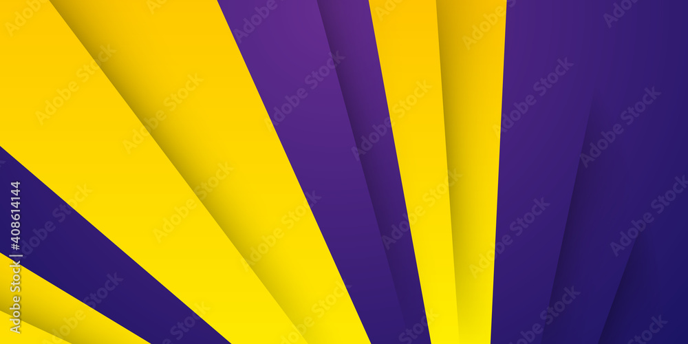 Obraz premium Creative yellow purple background pattern, halftone color gradient, trendy creative design of 2021, vector. Abstract geometric honeycomb pattern on purple neon color, digital technology background