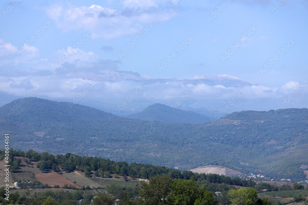 Fototapeta premium Beautiful autumn forest in the mountains.