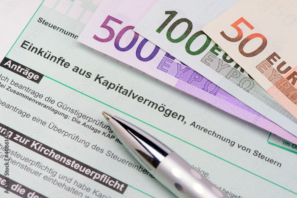 Formular für Kapitalsteuer beim Finanzamt Formular für Kapitalsteuer beim Finanzamt