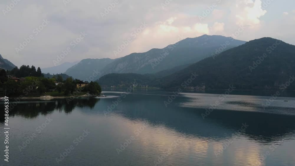 Ravishing finest turquoise glow of lake Ledro in valley Ledro in Trentino,Italy. Ravishing finest turquoise glow of lake Ledro in valley Ledro in Trentino,Italy.