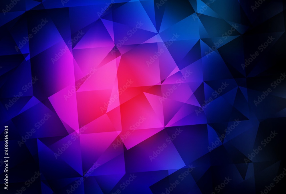 Dark Pink, Blue vector low poly background. Dark Pink, Blue vector low poly background.