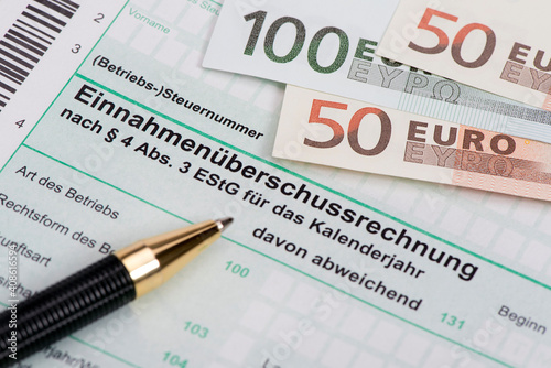 Formular für Einkommensteuererklärung beim Finanzamt