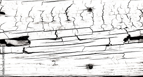 Black and white reclaimed wood with cracked boards or planks and texture