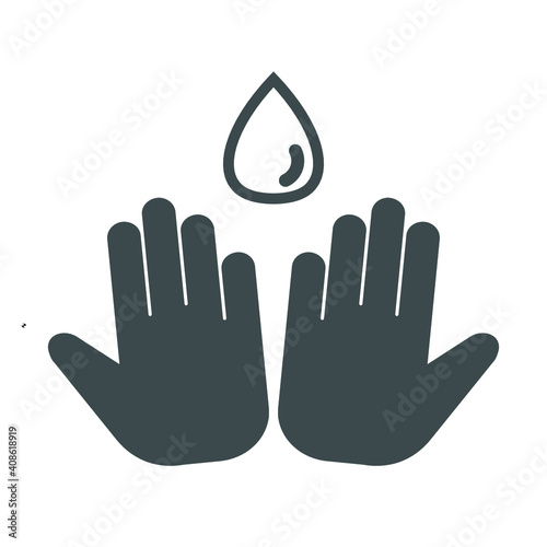 Hand sanitizer line icon. Sanitary cleaning sign. Washing hands symbol. Quality design element. Editable stroke. Linear style hand sanitizer icon. Vector