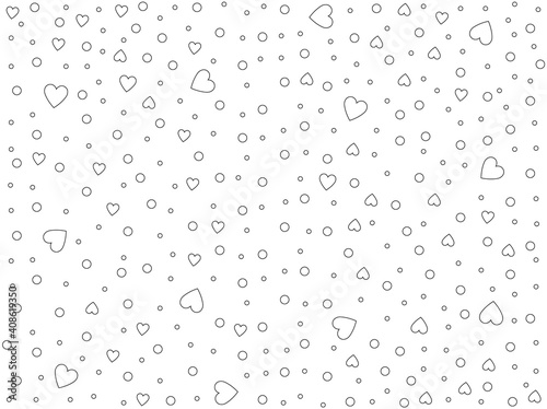 Modern pattern with hearts, art, cute card, concept of love, design for decoration, wrapping paper, print, fabric or textile, romantic, isolated, nice design, vector illustration