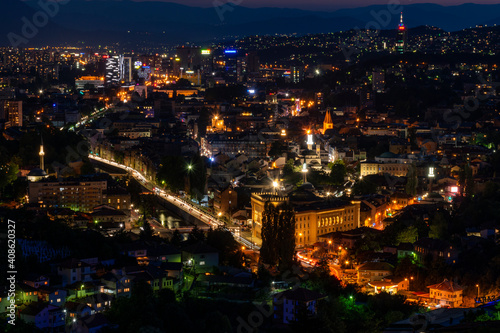 night view of the city