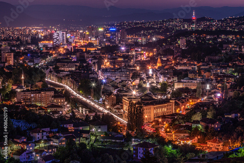 night view of the city