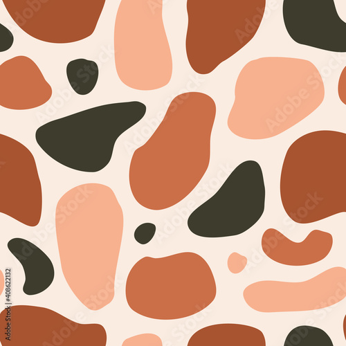 Abstract Organic Shapes Seamless Pattern