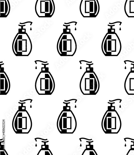 Lotion Bottle Icon Seamless Pattern
