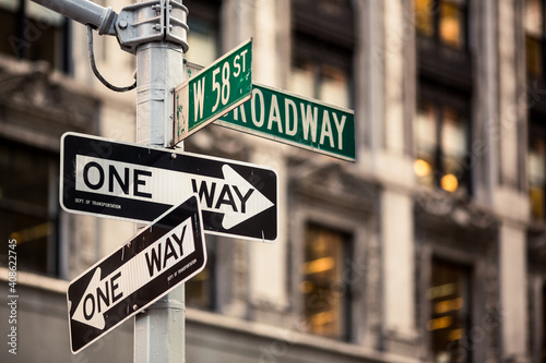 Street sign on Broadway in Manhattan, New York City © lightpoet
