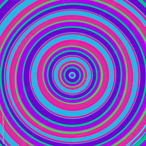 Colorful circle pattern, hypnosis background