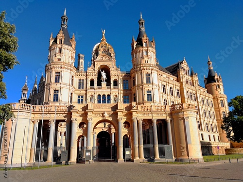 Schwerin Palace on a sunny day
