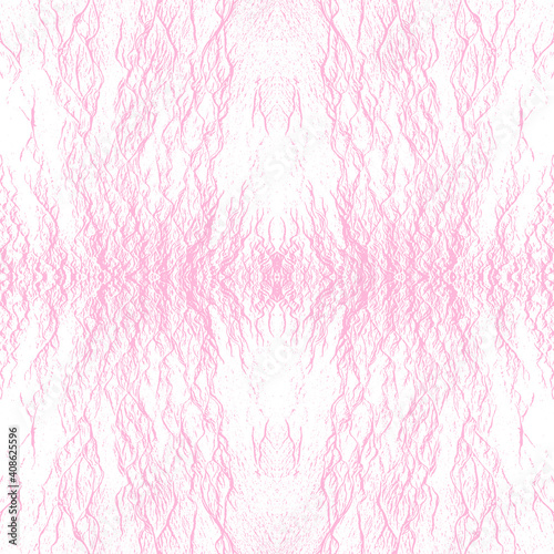 Pink white fashionable dense openwork seamless pattern vector design. photo