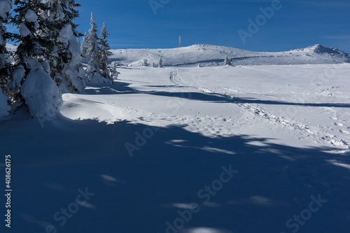 Winter view of Vitosha Mountain, Sofia City Region, Bulgaria