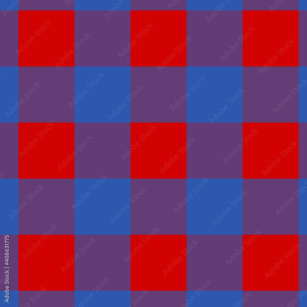 Red and blue plaid tartan pattern in 12x12 design element graphic for backgrounds.
