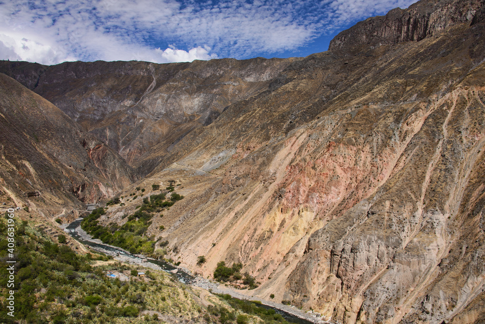 Beautiful scenery on the Colca Canyon, Cabanaconde, Peru