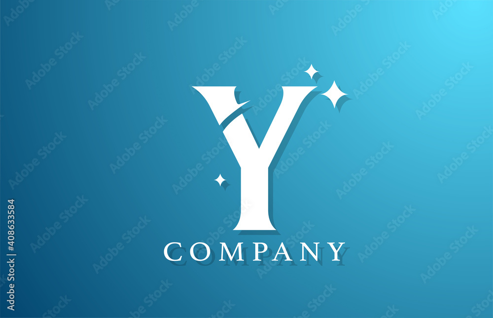 Y white blue gradient alphabet letter logo for business. Branding design for lettering and corporate identity. Creative icon template Y white blue gradient alphabet letter logo for business. Branding design for lettering and corporate identity. Creative icon template