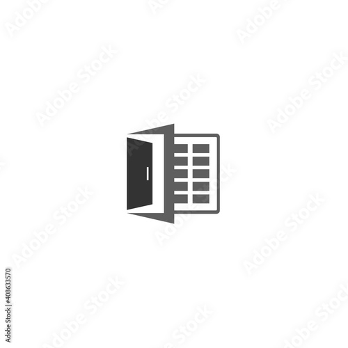 open book accounting vector logo template