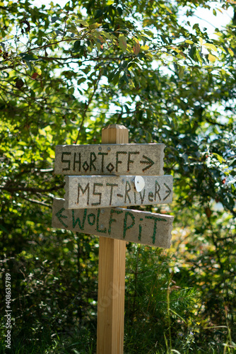sign in the woods