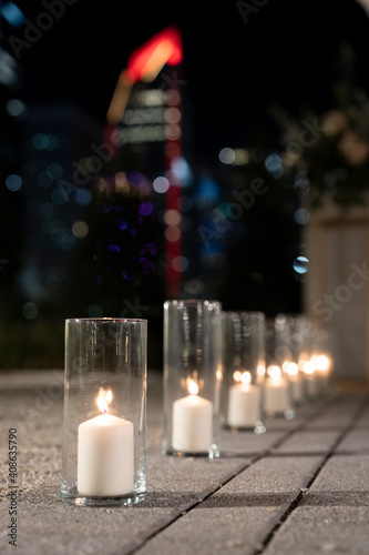 christmas candles on the table