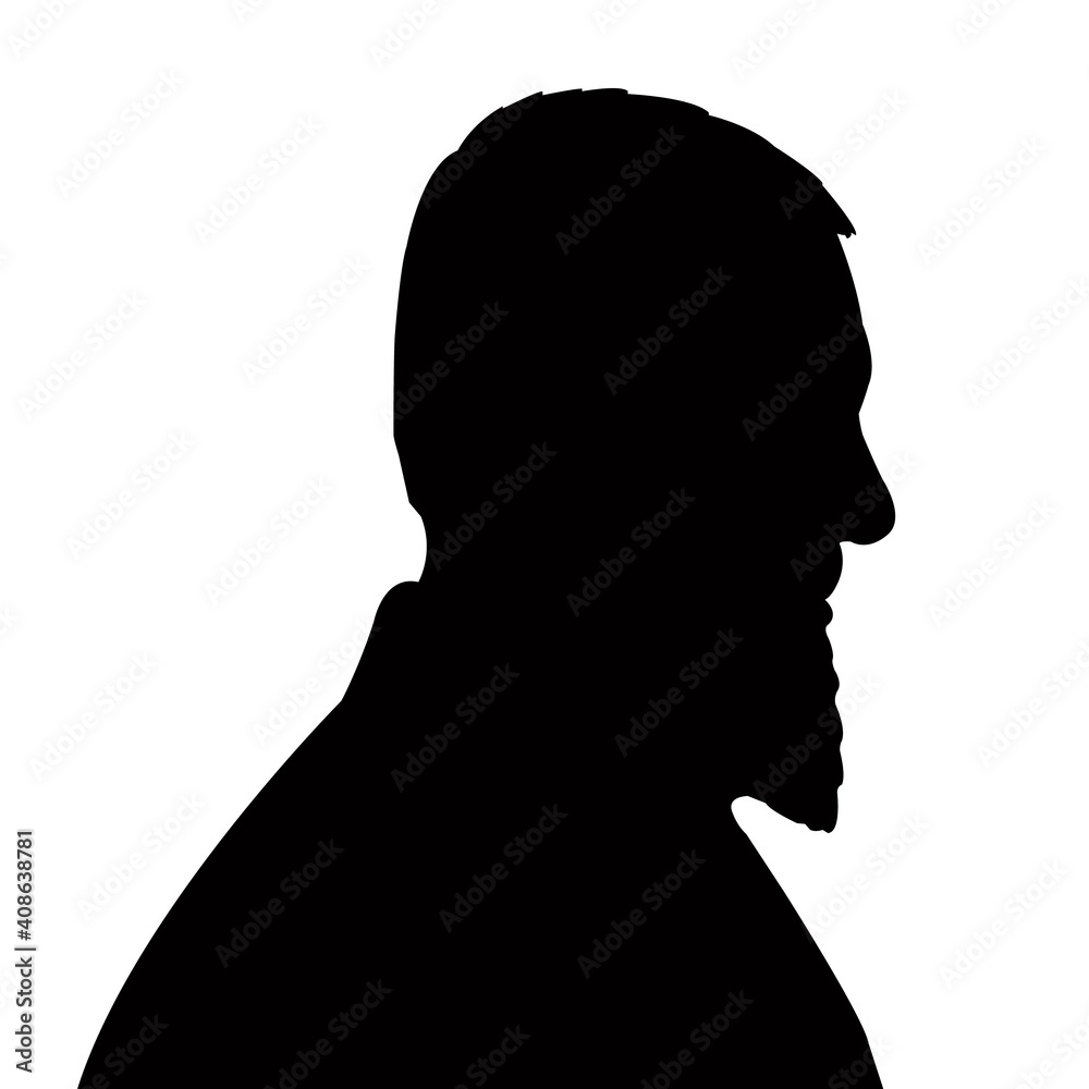 a man head silhouette vector