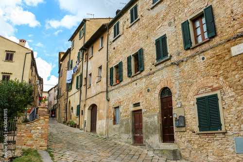 Volterra  Italy. Beautiful architecture of Volterra  a city in province of Pisa  Italy.