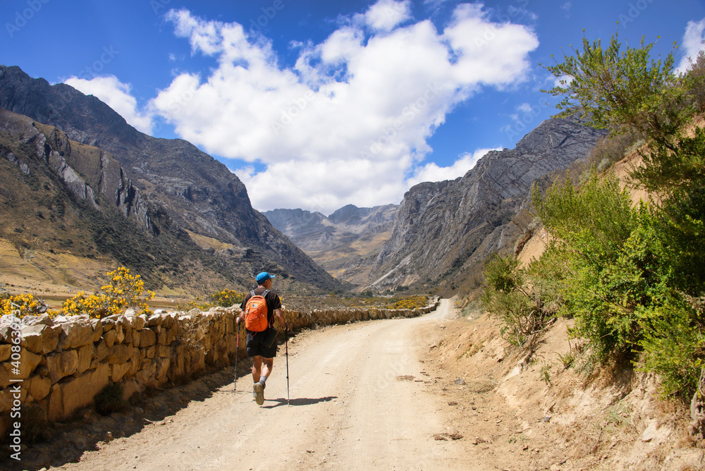 Amazing landscape views on a trek in the Cordillera Huayhuash, Peru