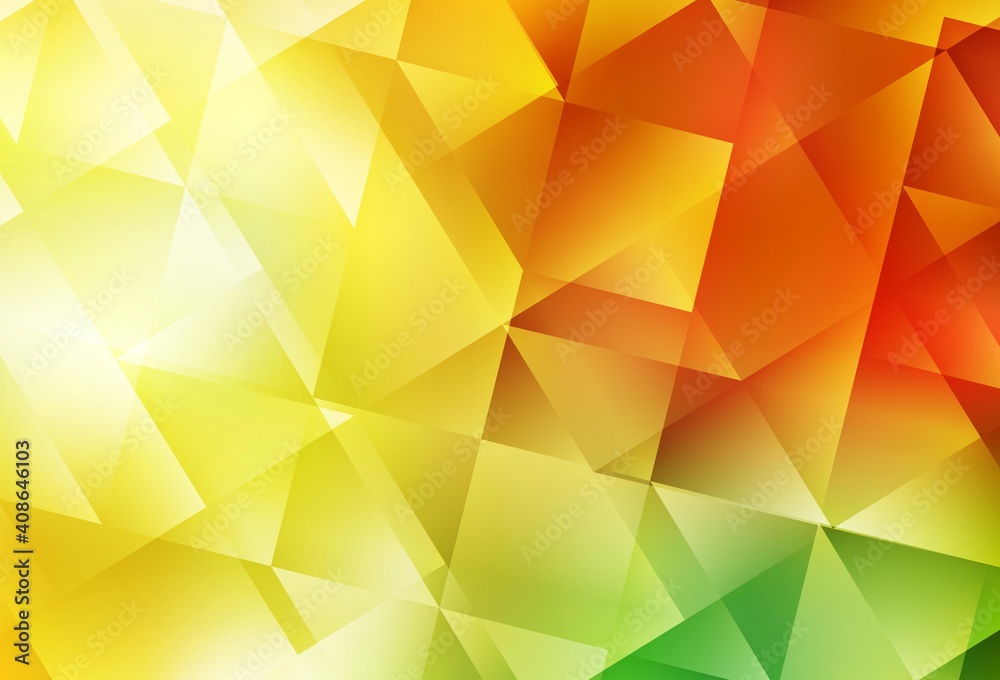 Obraz premium Light Red, Yellow vector shining triangular layout.