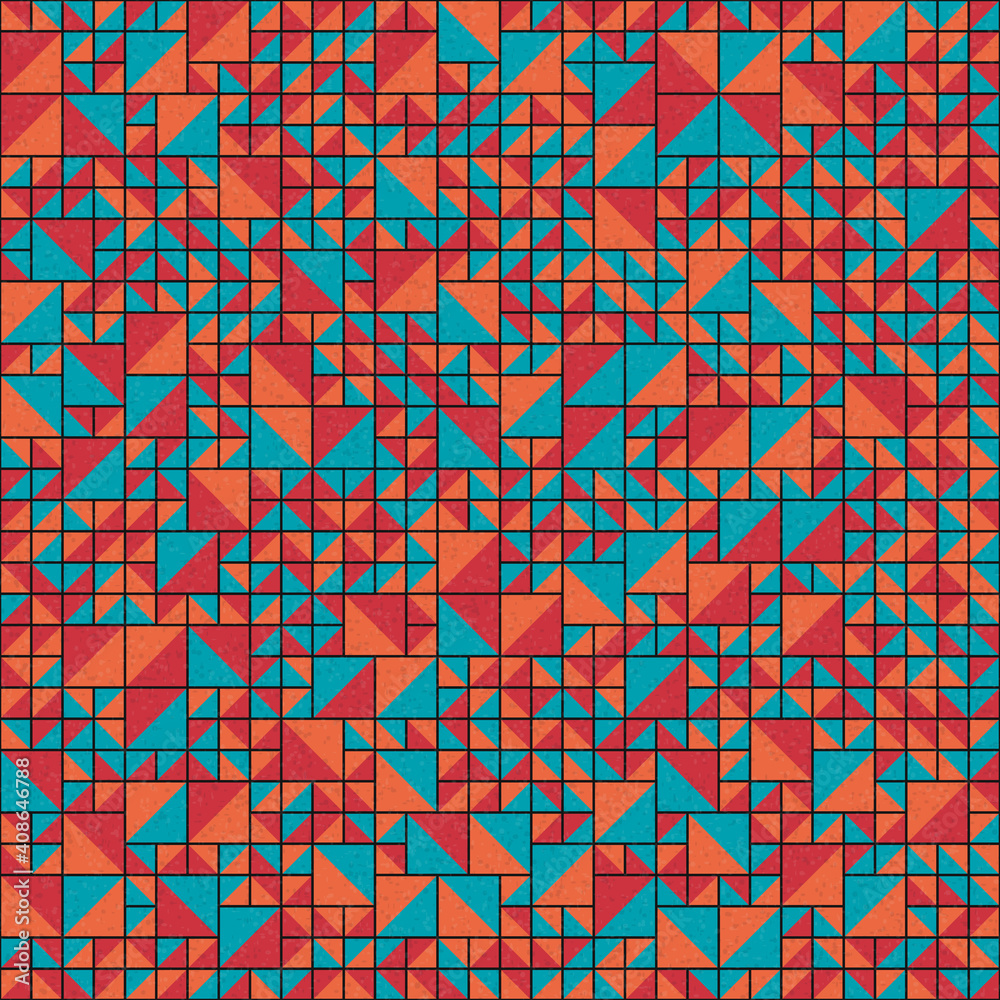 Fototapeta premium Abstract Geometric Pattern generative computational art illustration