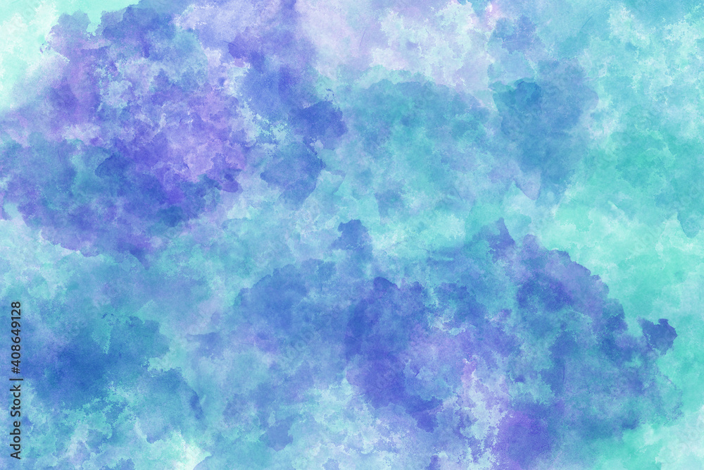 Abstract purple blue teal sponge textured background