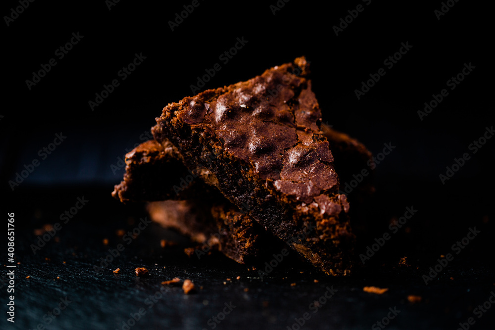 Fototapeta premium Homemade chewy chocolate brownies