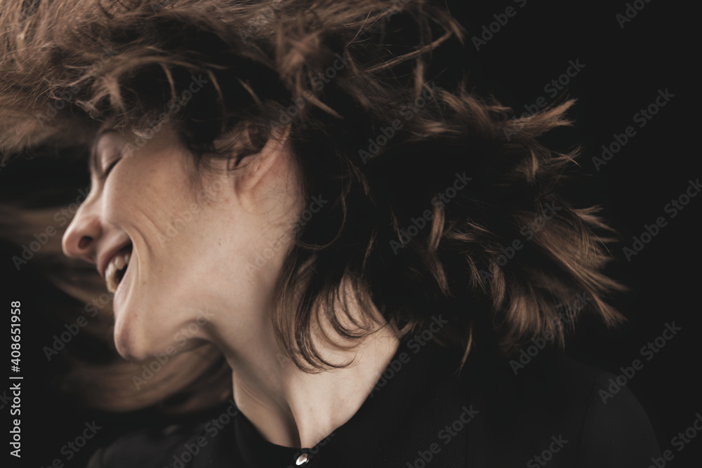 portrait of a woman with beautiful hair