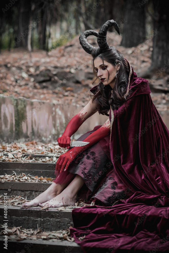 Dark fairy in the forest Dark fairy in the forest