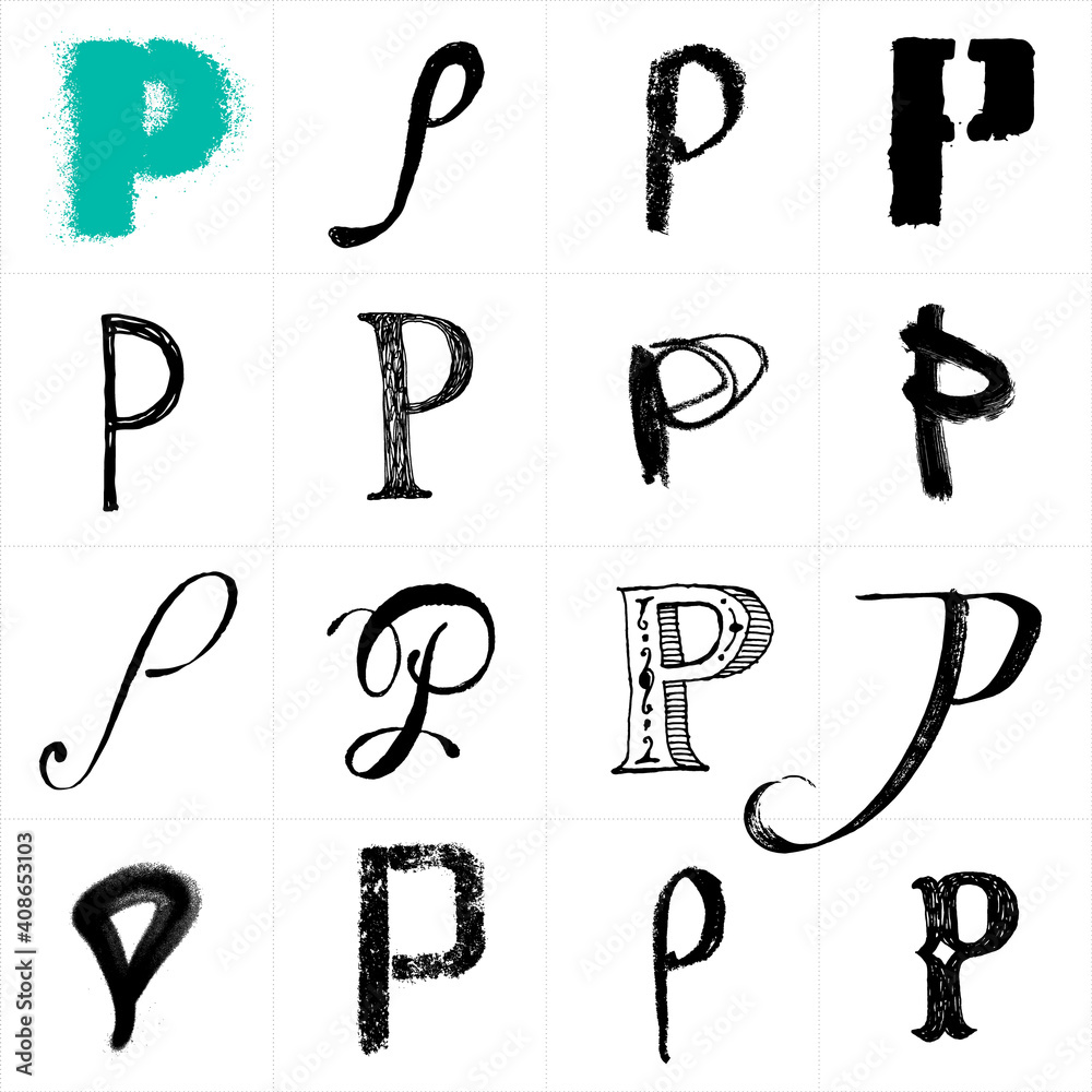 Cyrillic and Latin alphabet Letter P. Uppercase Russian and Ukrainian ...