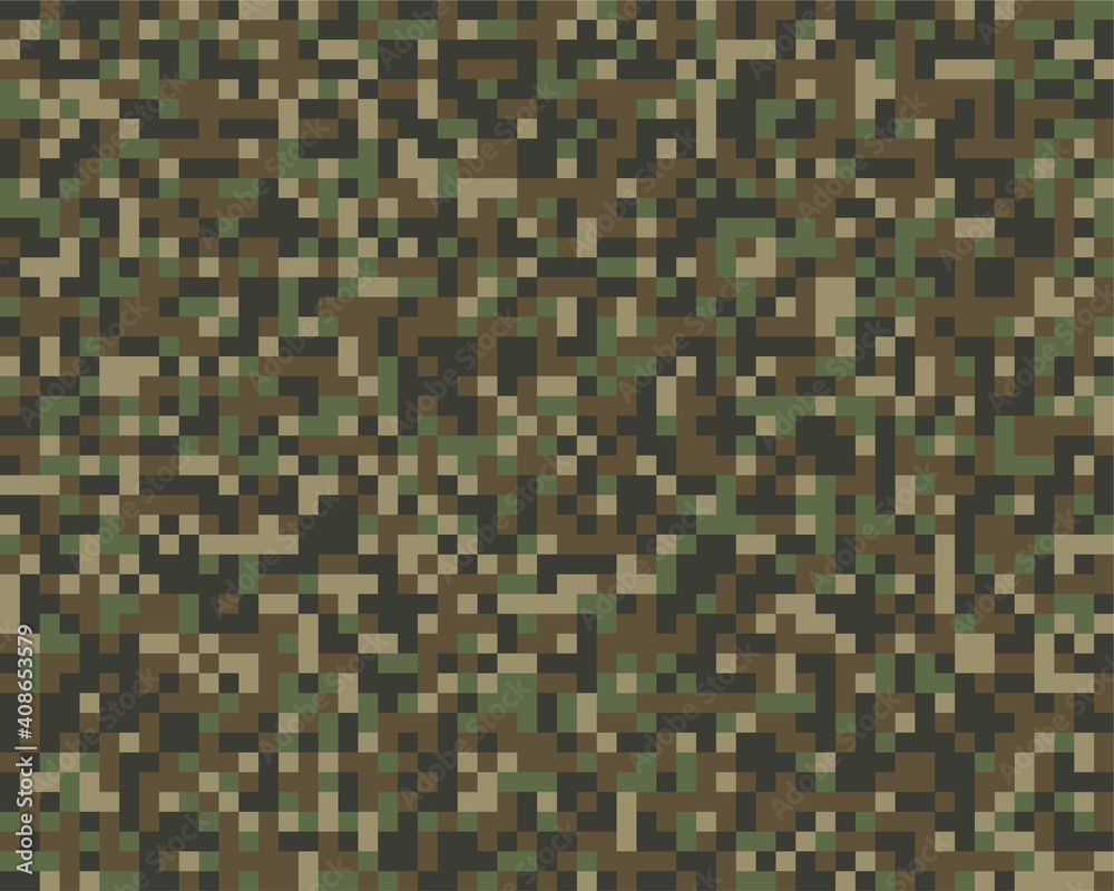 Seamless pattern of digital militaristic camouflage Seamless pattern of digital militaristic camouflage