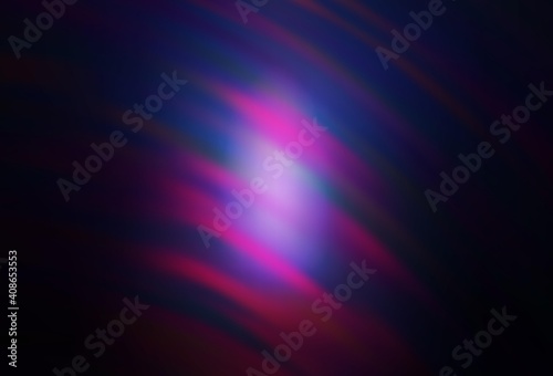 Dark Pink, Blue vector texture with bent lines.
