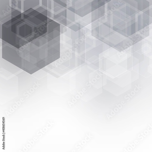 Abstract gray hexagons. Background for presentation. eps 10