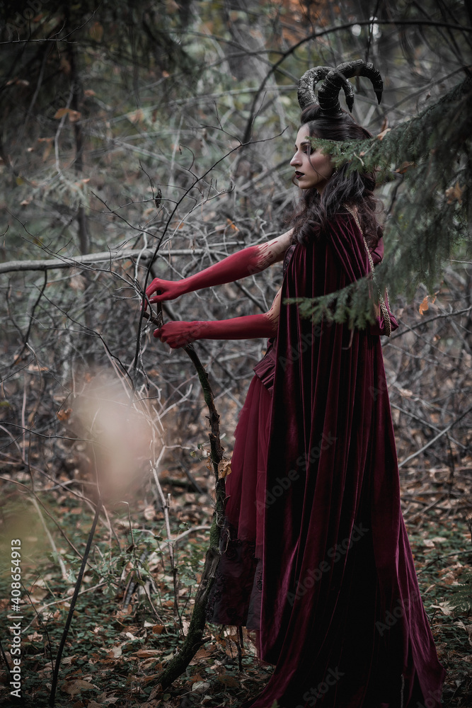 Dark fairy in the forest Dark fairy in the forest