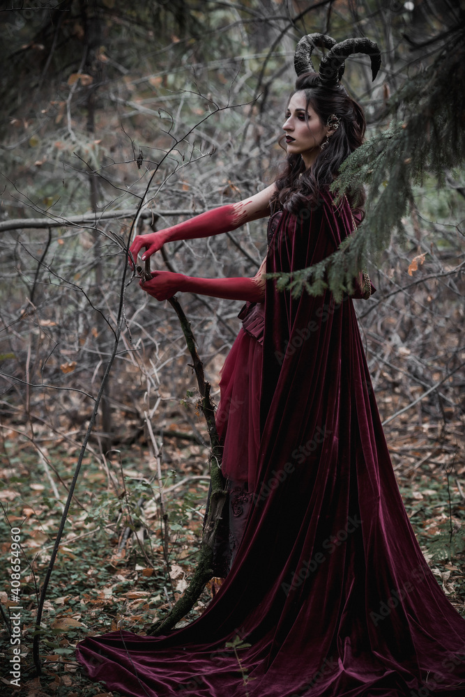 Dark fairy in the forest Dark fairy in the forest