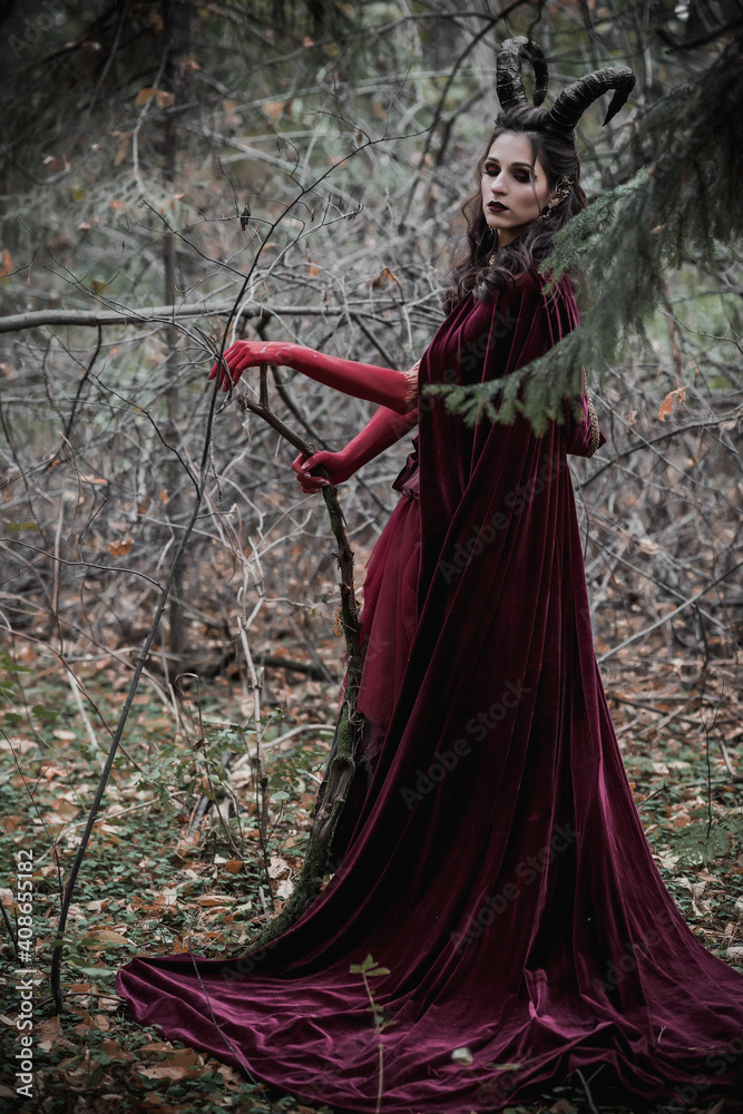 Dark fairy in the forest Dark fairy in the forest