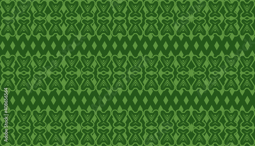 Green Nature Floral Pattern Seamless Background 