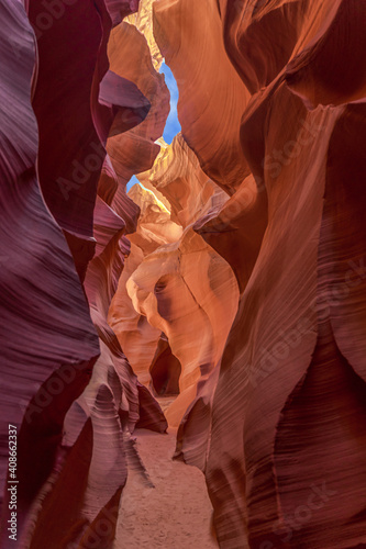 USA, Natural Beauty of the Lower Antelope Canyon in Arizona near the city of Page