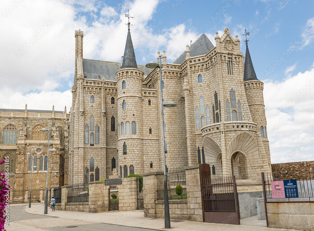 Episcopal Palace (Gaudi's Palace) in Astorga, province of Leon, Castile and Leon, Spain