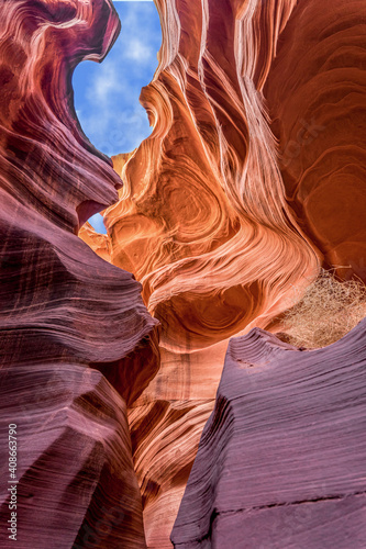 USA, Natural Beauty of the Lower Antelope Canyon in Arizona near the city of Page